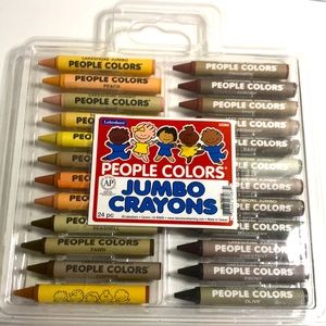 Jumbo crayons Kids Preschool Easy Grip Crayons People Colors back to school